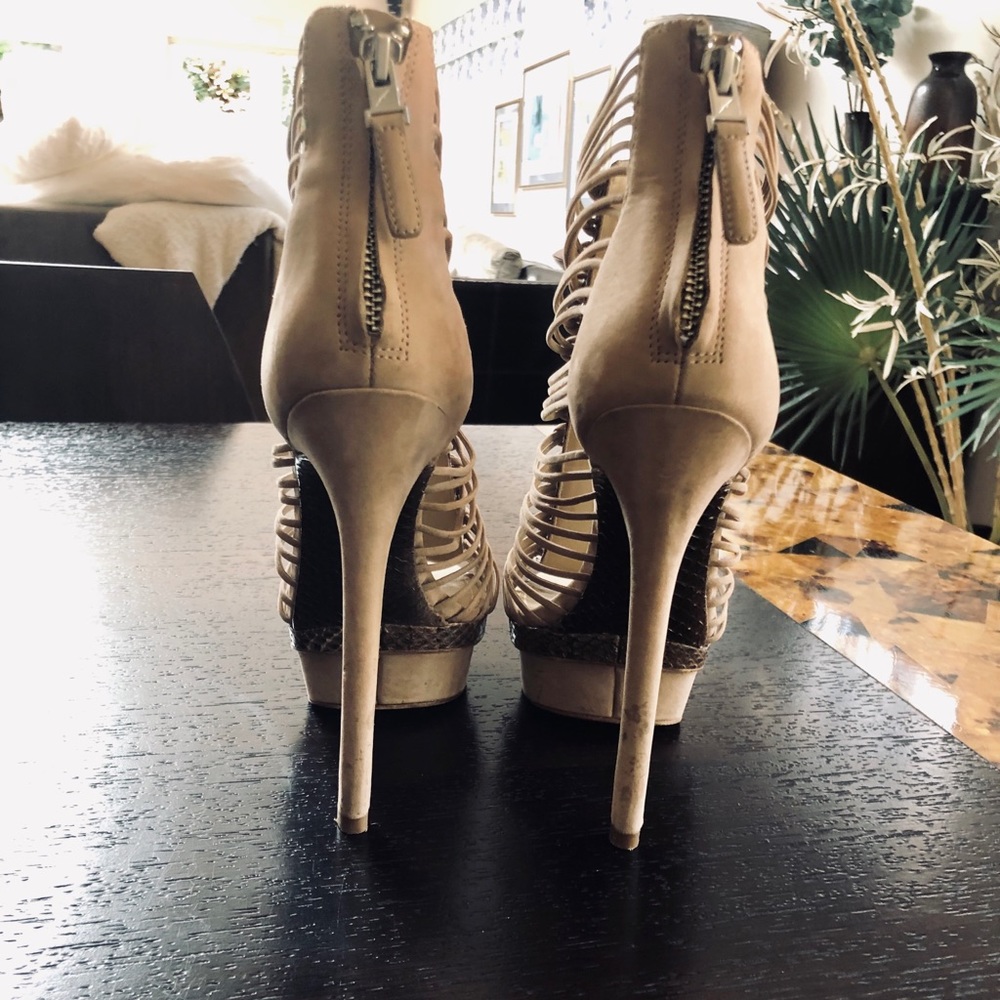 Brian Atwood Python Caged Platform Bootie - Picture 3 of 8